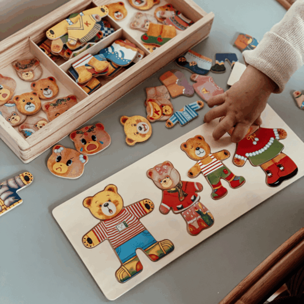 Woods™ | Houten verkleed puzzel'Boris'| Educatief Speelgoed - Afbeelding 1