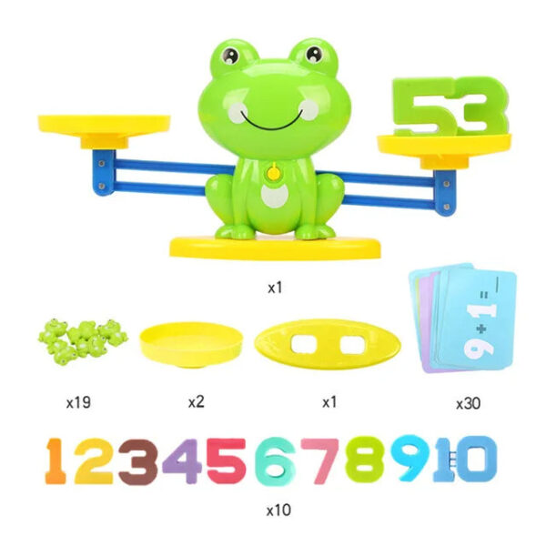 Woods™ | Leren rekenen - Montessori reken weegschaal Frog Balance | Educatief Speelgoed - Afbeelding 1