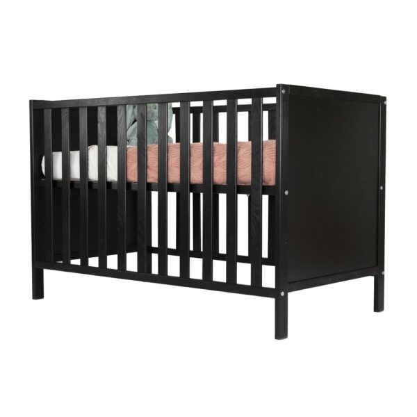Ledikant Colorfull Home Anett Platte Spijlen 60x120 Black - Afbeelding 1
