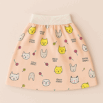 Baby Training Pants™ - Zindelijkheidstraining met een twist - Oefenbroek Rokje / Oranje katjes / M (0-3 jaar) | Educatief Speelgoed