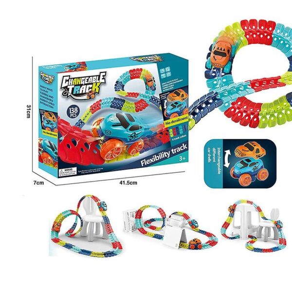 Car Adventure™ | Ontwikkel de creativiteit - Flexibele racebaan 138 stuks (3.3 meter) - €64.95 | Educatief Speelgoed - Afbeelding 1