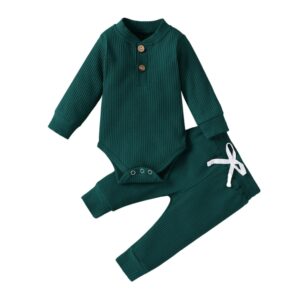 Mini Fashion™ – Comfortabel Baby Kledingset Groen / 100 (18–24 maanden) | Educatief Speelgoed