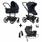 Kinderwagen Joolz Day5 Dark Navy Blue + Autostoel Jacky Pro 360° All Black&Base