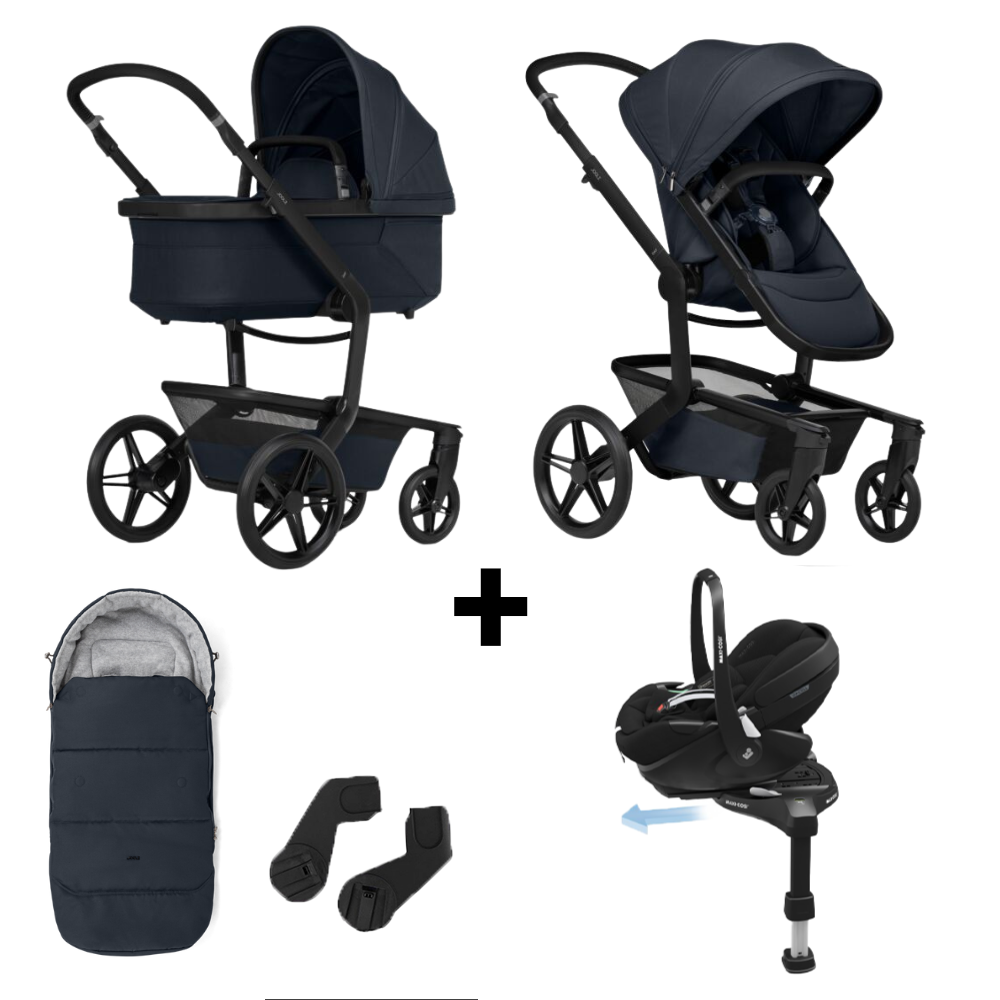 Kinderwagen Joolz Day5 Dark Navy Blue + Autostoel Maxi-Cosi Pebble 360 Pro2 Slide Tech, Base&Accessoires - Afbeelding 1
