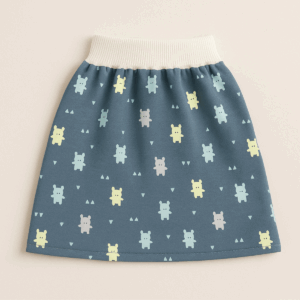Baby Training Pants™ - Zindelijkheidstraining met een twist - Oefenbroek Rokje / Blauw beertjes / M (0-3 jaar) | Educatief Speelgoed