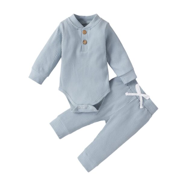 Mini Fashion™ – Comfortabel Baby Kledingset Lichtblauw / 70 (3–6 maanden) | Educatief Speelgoed - Afbeelding 1