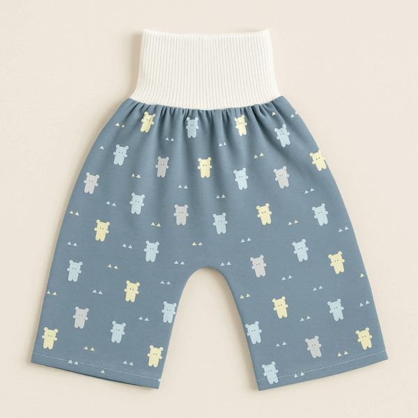 Baby Training Pants™ - Zindelijkheidstraining met een twist - Oefenbroek Broekje / Blauw beertjes / M (0-3 jaar) | Educatief Speelgoed - Afbeelding 1