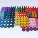 Rainbow Blocks™ – Creatief Kleurenplezier – Houten Kleuren Speelset 162 stuks | Educatief Speelgoed