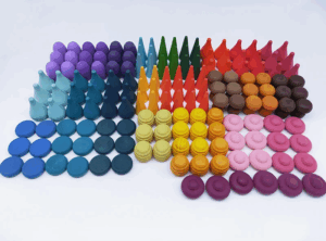 Rainbow Blocks™ – Creatief Kleurenplezier – Houten Kleuren Speelset 162 stuks | Educatief Speelgoed