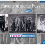 Drieluik Panter, Olifant, Leeuw (1000) - Ravensburger  Legpuzzel