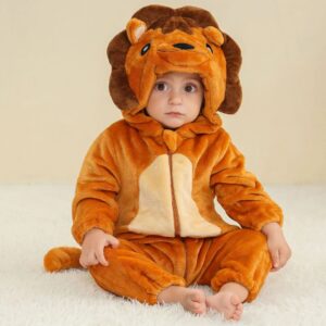 Mini Fashion™ – Dieren Dromenland – Kinder Dieren Onesie Leeuw / 110 (24-30 maanden) | Educatief Speelgoed