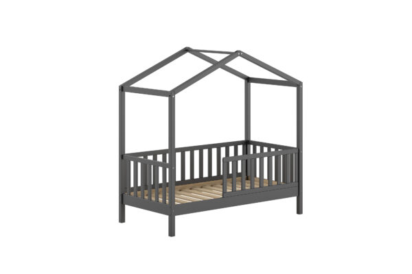 Bed Jaxx Dallas Huis 70x140 Antraciet - Afbeelding 1