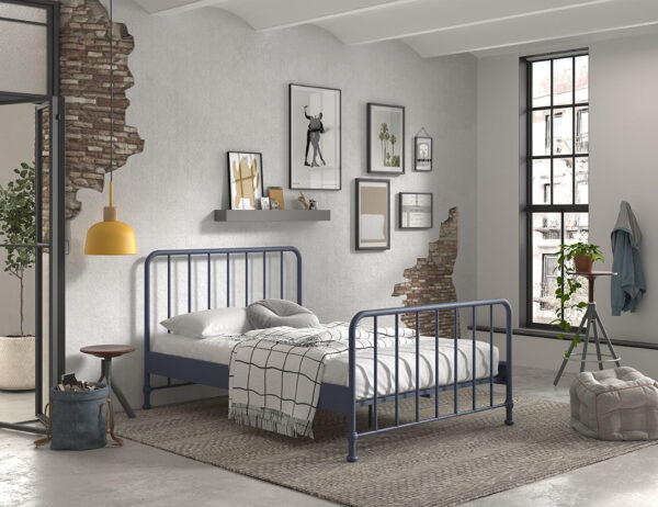 Kinderbed Bronxx 140x200 Denim Blue - Afbeelding 1