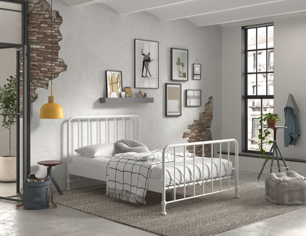 Kinderbed Bronxx 140x200 Wit - Afbeelding 1