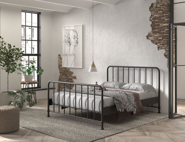 Kinderbed Bronxx 140x200 Zwart - Afbeelding 1