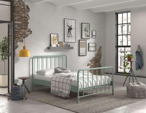 Kinderbed Bronxx 140x200 Olive Green - Afbeelding 1