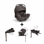 Autostoel Nuna Arra Flex Thunder + Isofixbase Nuna Curv 360 System Zwart