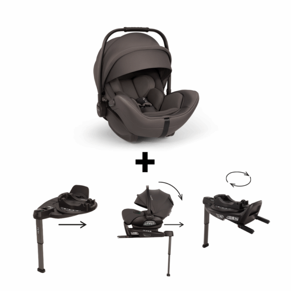 Autostoel Nuna Arra Flex Thunder + Isofixbase Nuna Curv 360 System Zwart - Afbeelding 1
