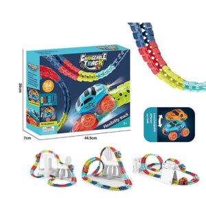 Car Adventure™ | Ontwikkel de creativiteit - Flexibele racebaan 138 stukken (3.3 meter) + GRATIS 46 stukken (t.w.v. €44.95) - €64.95 | Educatief Speelgoed