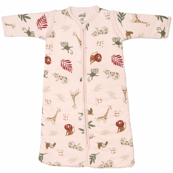 Slaapzak With Love Jersey Afritsbare Mouw Animals Pink 110cm - Afbeelding 1