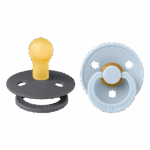 Fopspeen Bibs Iron/Babyblue 18mnd+ 2st