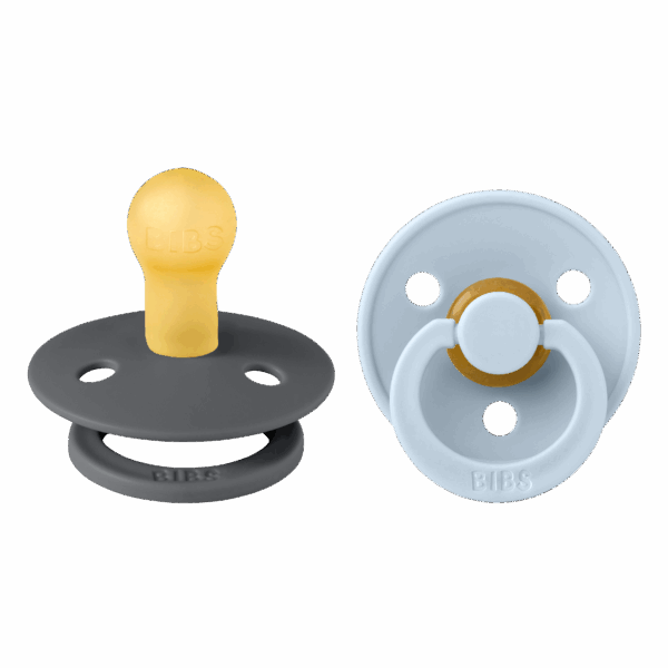 Fopspeen Bibs Iron/Babyblue 18mnd+ 2st - Afbeelding 1