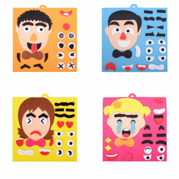 DIY Emotion Puzzle™ | Creatief met gezichten - Emotiepuzzel Set van 4 | Educatief Speelgoed - Afbeelding 1