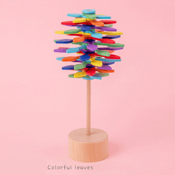 Woods™ - Ronddraaiende Lollipop - Stressverlagend Speelgoed Kleurrijke blaadjes | Educatief Speelgoed - Afbeelding 1