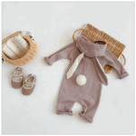 Mini Fashion™ - Schattig Konijnen Design - Baby Romper Licht Grijs / 73 (6-9maanden) | Educatief Speelgoed