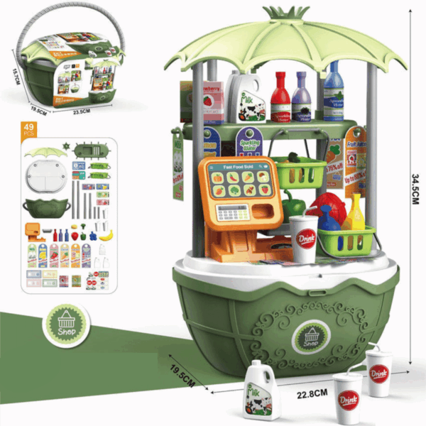 Candy Cart™ - Zoete pret op wielen - IJswagen Groen (excl. trolley) | Educatief Speelgoed - Afbeelding 1
