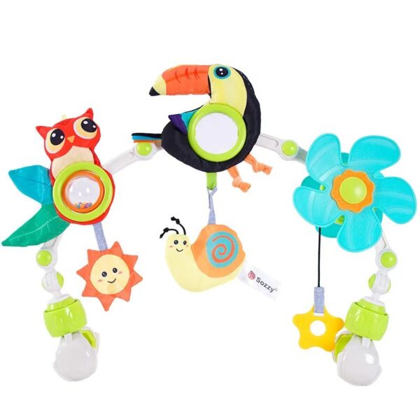 Tiny Tunes– Muzikaal&Mobiel– Kinderwagen Wagenspanner Toekan | Educatief Speelgoed - Afbeelding 1
