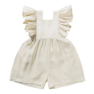 Mini Fashion™ - Zomers&Schattig - Kinder Jumpsuit Meisjes Champagne / 90 (12-24 maanden) | Educatief Speelgoed