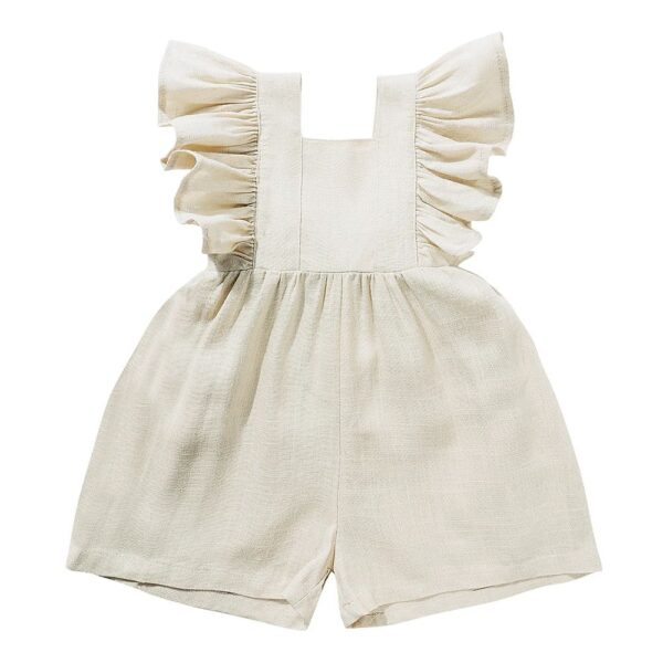Mini Fashion™ - Zomers&Schattig - Kinder Jumpsuit Meisjes Champagne / 90 (12-24 maanden) | Educatief Speelgoed - Afbeelding 1