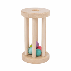 Music Rattle™ – Vrolijke Rolkooi – Houten Rammel Speelgoed Gekleurde Ballen | Educatief Speelgoed