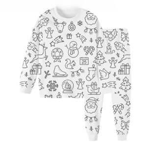 DIY Pajama Set™ – Kleur&Droom– Kleuren Kinderpyjama Set 100 (3-4 jaar) / Eenhoorn | Educatief Speelgoed