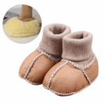Mini Fashion™ - Warm&Knus - Baby sloffen Bruin / 16  (7-14 maanden) | Educatief Speelgoed
