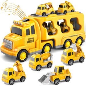 Magische Auto Stad - Vrachtenwagen voertuig met Licht en Muziek Geel | Educatief Speelgoed