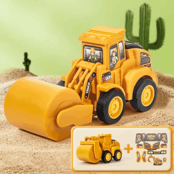 Construction Toy™ - Kleine ingenieurs in actie  - Speelgoed Graafmachine Wals | Educatief Speelgoed - Afbeelding 1