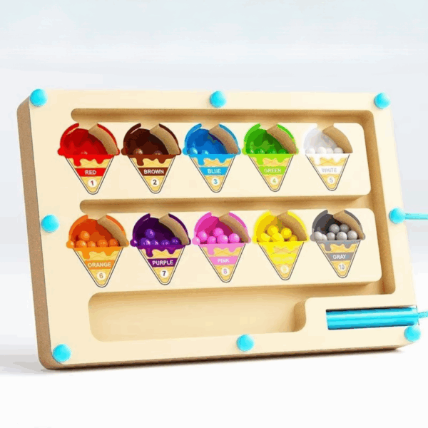 Learning Labyrinth™ – Hand- en oogcoördinatie – Magnetisch speelbord Ijsjes | Educatief Speelgoed - Afbeelding 1