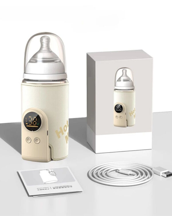 SmartBottle - Altijd Warm&Klaar - Draadloze oplaadbare melkverwarmer 10000mAh (9-12 uur) | Educatief Speelgoed - Afbeelding 1