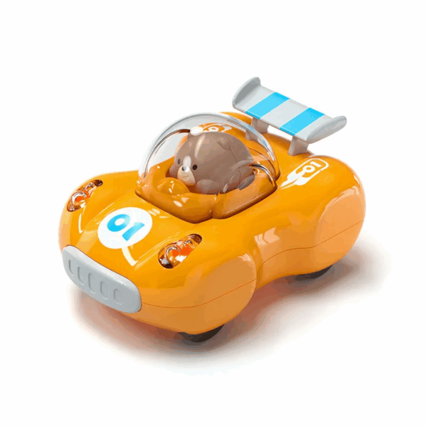 Pull-Back Car™ – Flitsend Raceplezier – Speelgoedauto Geel | Educatief Speelgoed - Afbeelding 1