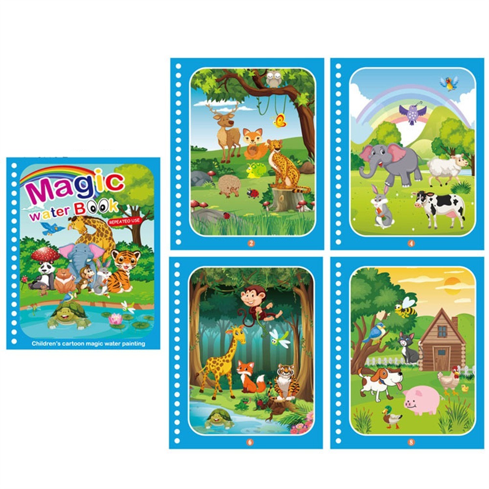 1withapen_montessori-toys-children-early-education_variants-0 Magic Water Book™ - Tover de tekening tevoorschijn - Kleurboek Dieren | Educatief Speelgoed - Afbeelding 1