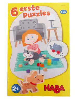 6 eerste puzzels - Huisdieren (2-3-4) - HABA  Legpuzzel