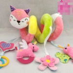 Baby Mobile Snake™ - Voor aan de kinderwagen of autostoeltje - Grijpspeelgoed Roze Poes | Educatief Speelgoed