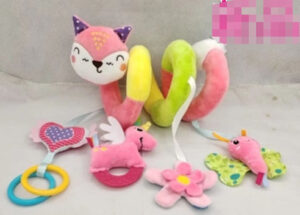 Baby Mobile Snake™ - Voor aan de kinderwagen of autostoeltje - Grijpspeelgoed Roze Poes | Educatief Speelgoed