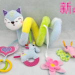 Baby Mobile Snake™ - Voor aan de kinderwagen of autostoeltje - Grijpspeelgoed Blauw Poes | Educatief Speelgoed