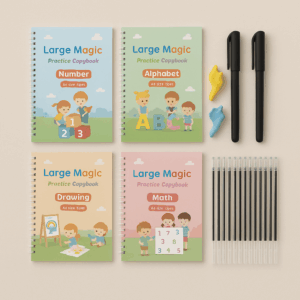 Calligraphy Book™ | De eerste kennismaking met schrijven - Schrijfboek Set van 4 | Educatief Speelgoed