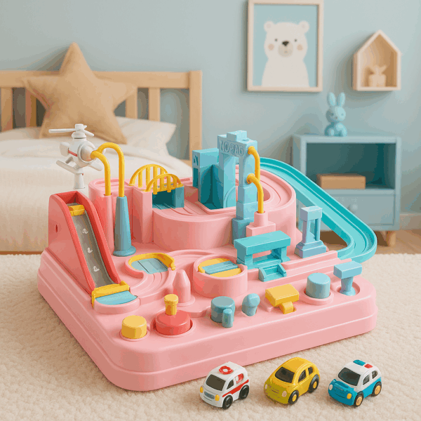 Car Adventure™ - Train de hersenen - Auto in de stad Roze | Educatief Speelgoed - Afbeelding 1