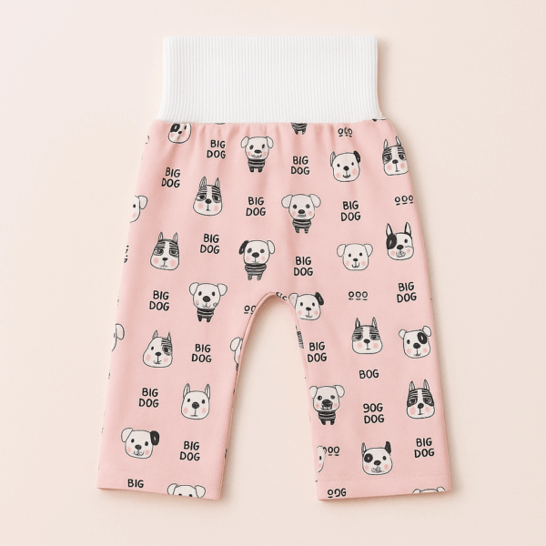 Baby Training Pants™ - Zindelijkheidstraining met een twist - Oefenbroek Broekje / Roze hondjes / M (0-3 jaar) | Educatief Speelgoed - Afbeelding 1
