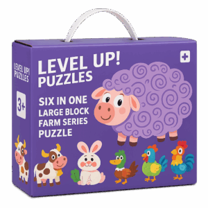 Woods™ - Fijne Motoriek&Creatief - 6-in-1 Puzzel Boerderij | Educatief Speelgoed